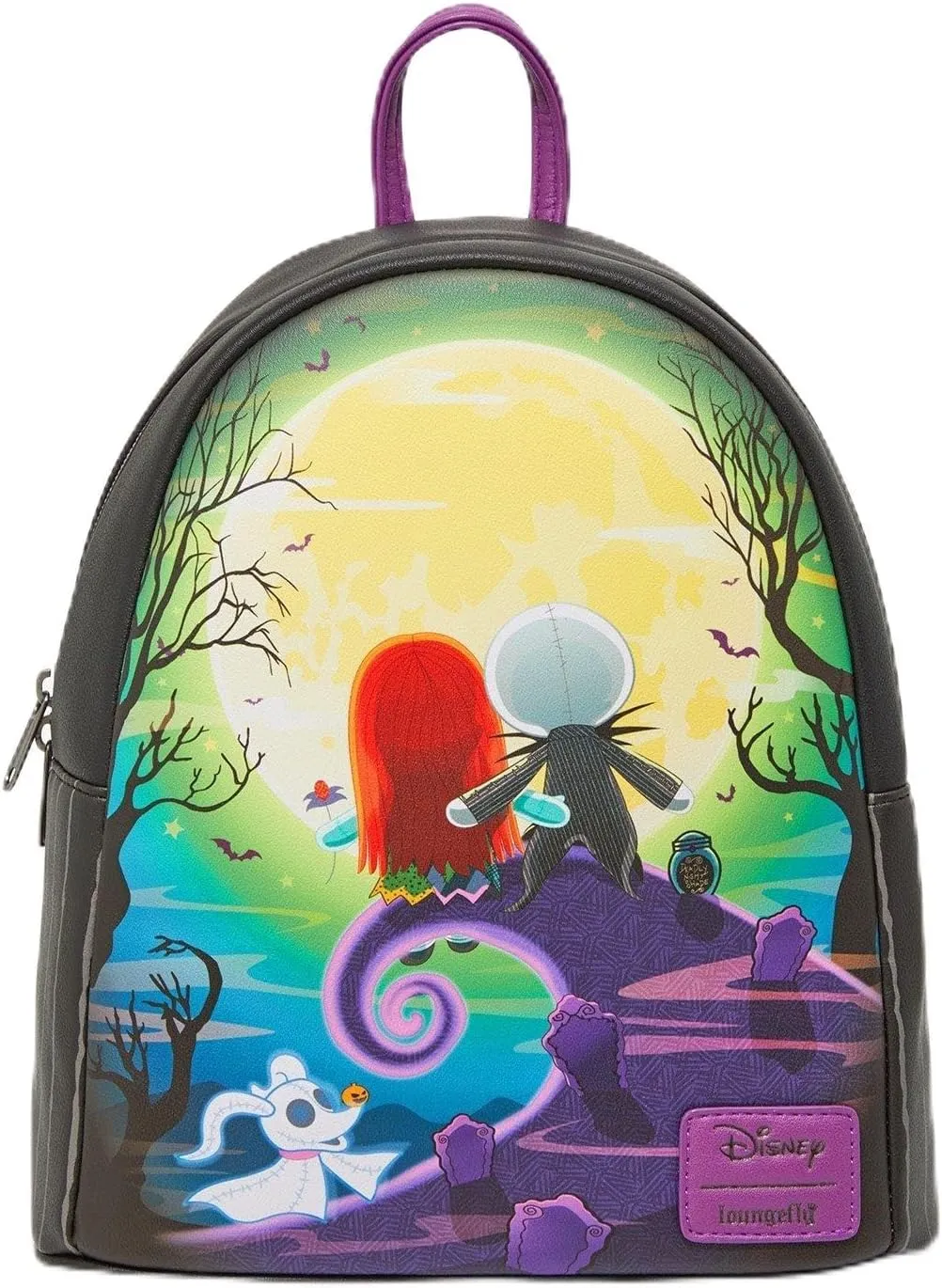 Loungefly The Nightmare Before Christmas Jack & Sally Doll Mini Backpack BLACK NONE