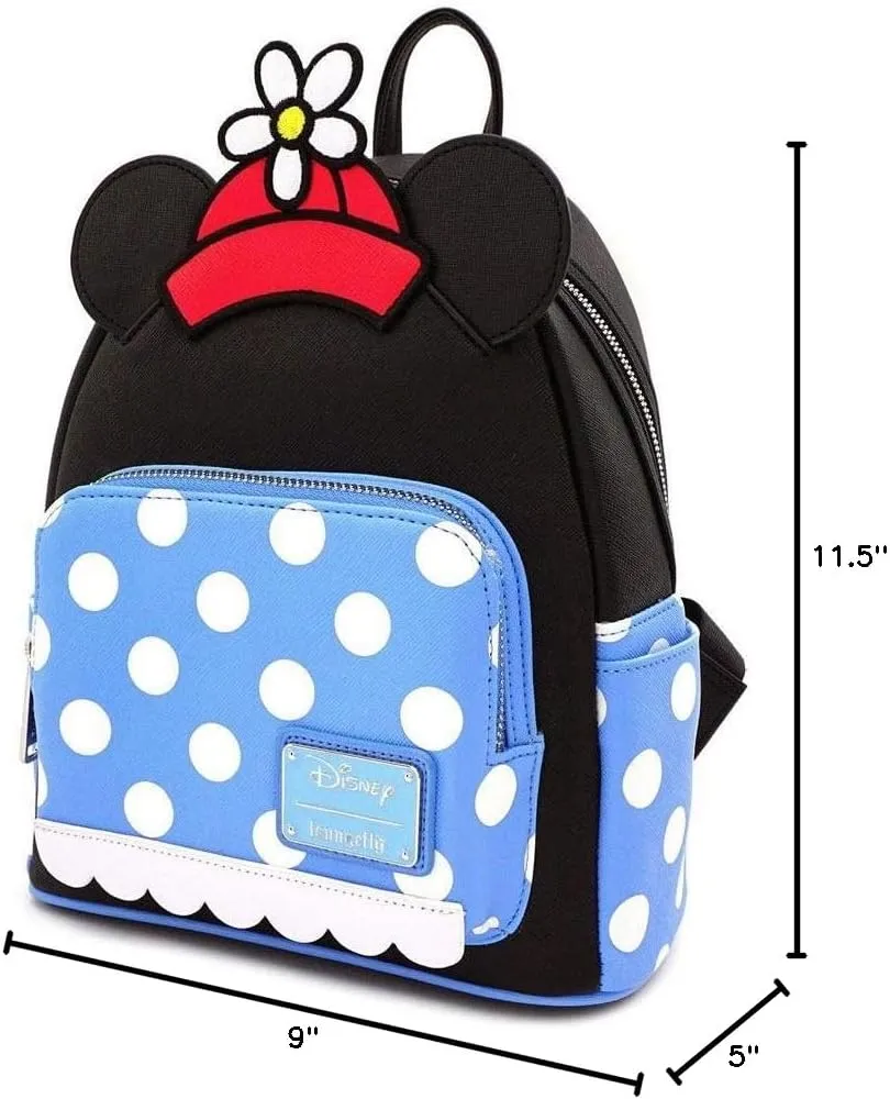 Loungefly Women's Backpack, Minnie Mouse Retro Polka Dot, Medium