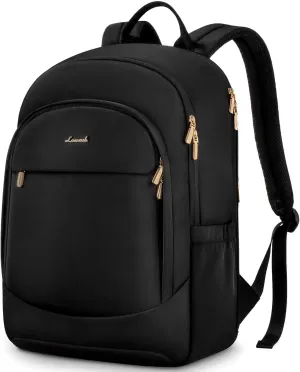 LOVEVOOK Laptop Backpack for Women, 17.3 Inch Business Backpack Purse, Large Capacity Casual Daypack, Work Computer Backpack, Travel Backpack for College, Black