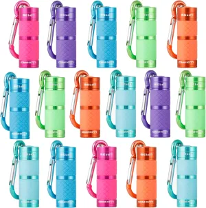 LUX-PRO LP139 Glow-in-the-Dark Key Chain LED Flashlight (16 Pack)