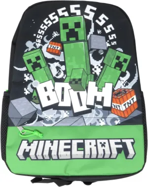 Mad Engine Minecraft Creeper Boom Backpack Bookbag
