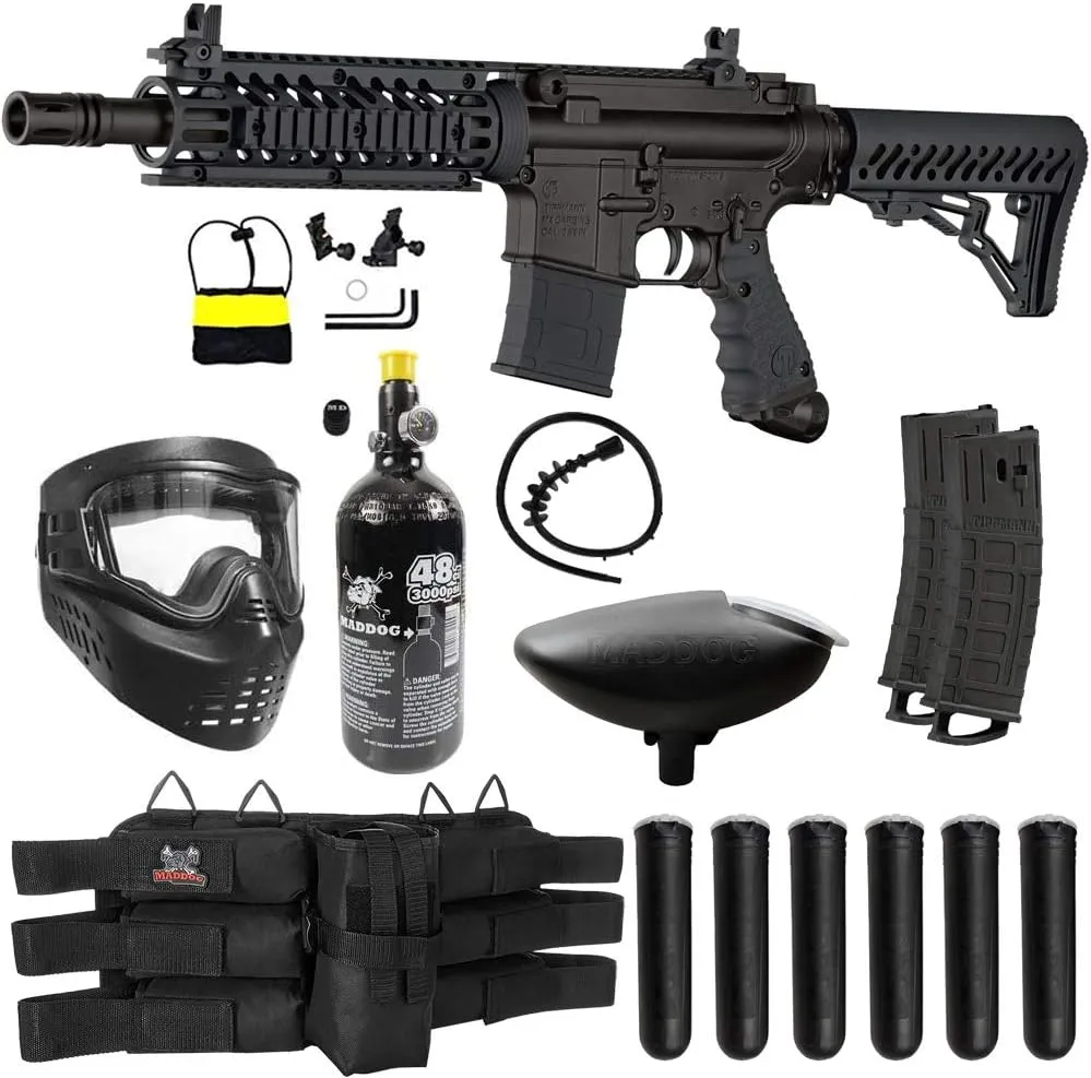 Maddog Tippmann TMC MAGFED Titanium Paintball Gun Starter Package