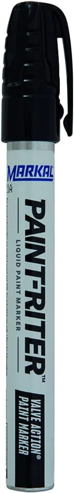 Markal 96823 Paint-Riter  Valve Action Marker, Versatile Surface Compatibility, Bold Mark Size 1.8", Black 12-Pack