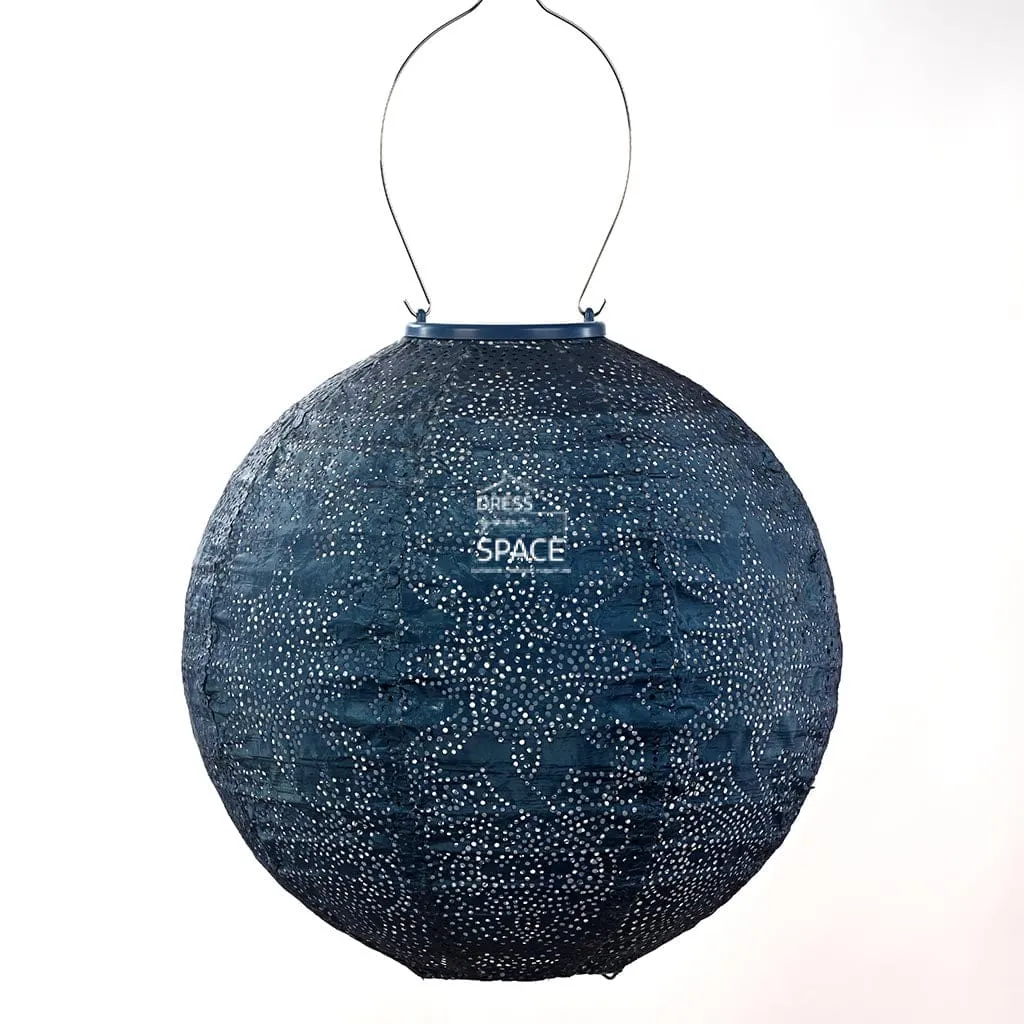 Marrakesh Round 30 - Petrol - Solar Lantern