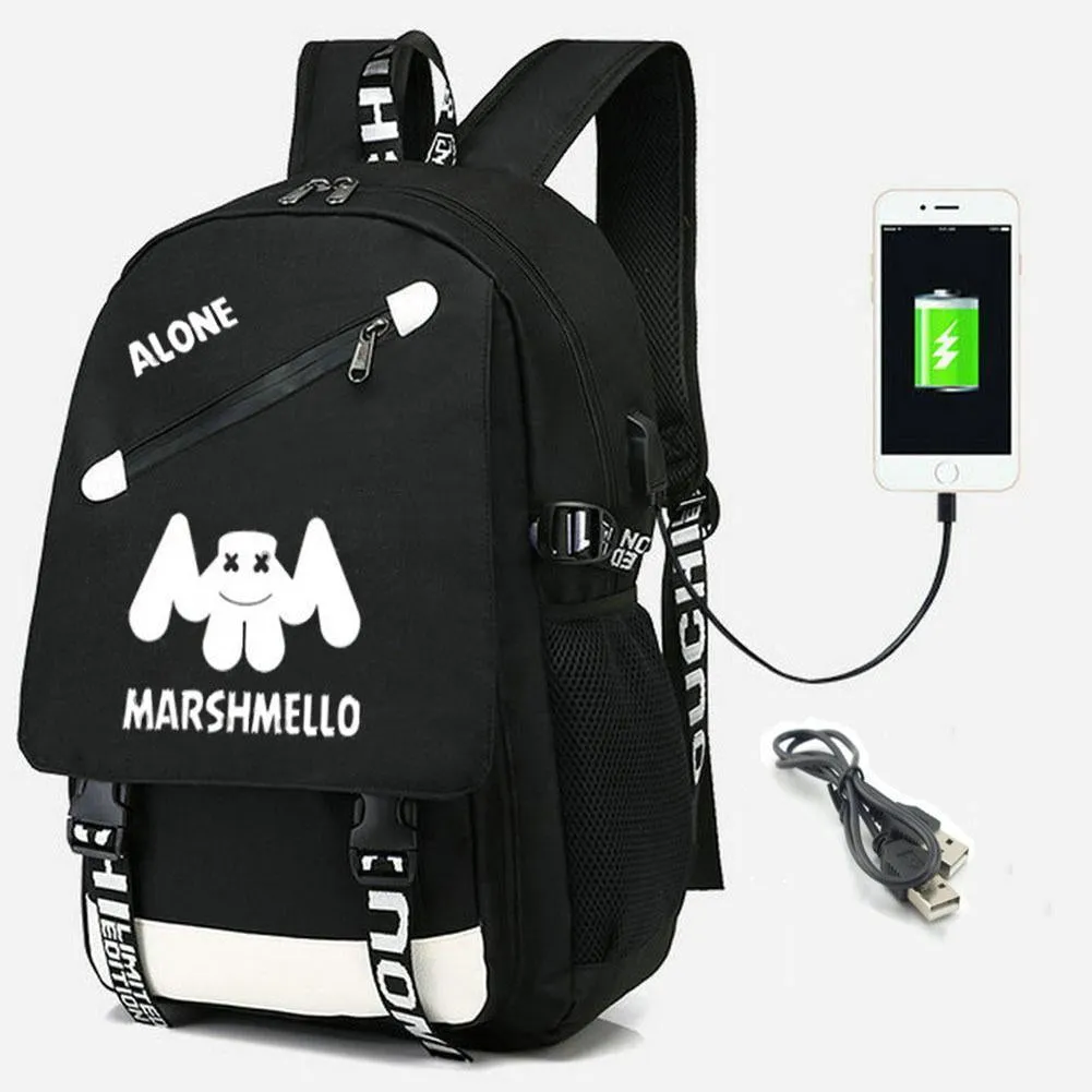 Marshmello Backpack With USB Charging Port CSSO218