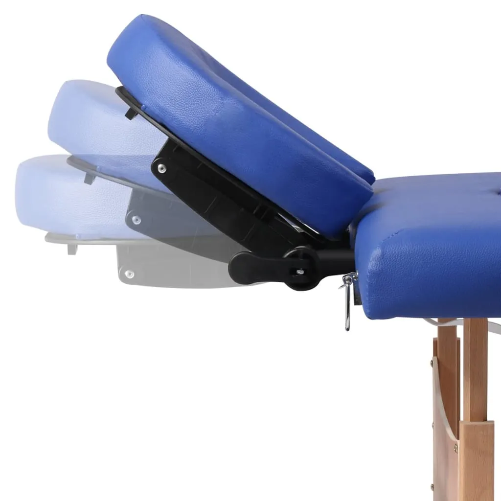 Massage Table with Wooden Frame Portable Salon Therapy Table 4 Zones