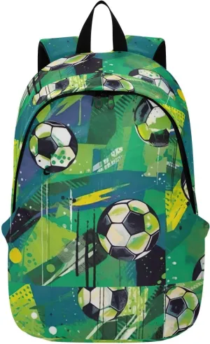 MCHIVER Travel Backpack Soccers Ball Casual Daypack Backpacks Lightweight Carry on Bag Water Resistant Hiking Backpack for Women and Men
