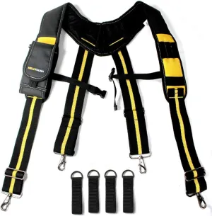 MELOTOUGH Padded Suspenders Tool Belt Suspenders Heavy Duty Work Suspenders for Carpenter Electrician Work Suspension Rig