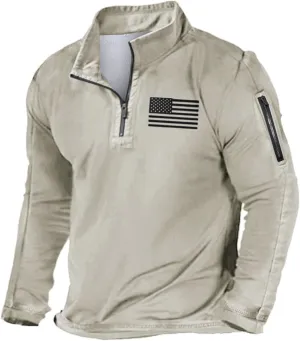 Mens Clothes Simple Camouflage Pocket Cardigan Zipper Sweater Jacket Heavyweight Hoodie Mens Zip Up Hoodie Black