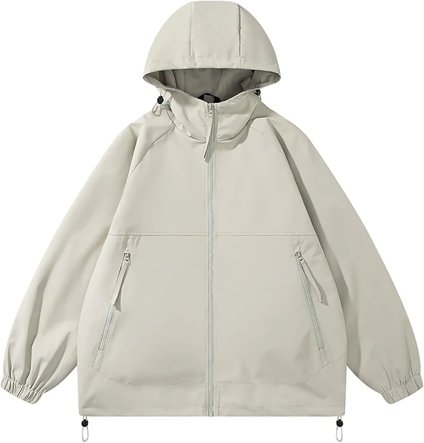 Men's Rain Jacket Waterproof Hooded Lightweight Breathable Active Outdoor Raincoat for Outdoor Cycling Hiking Running