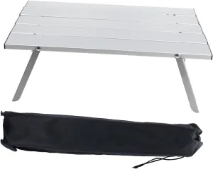 MERRYHAPY 1pc Portable Folding Picnic Table Lightweight Outdoor Desk for Camping BBQ and Dining Easy Setup Storage Drawstring Bag Compact Versatile Use