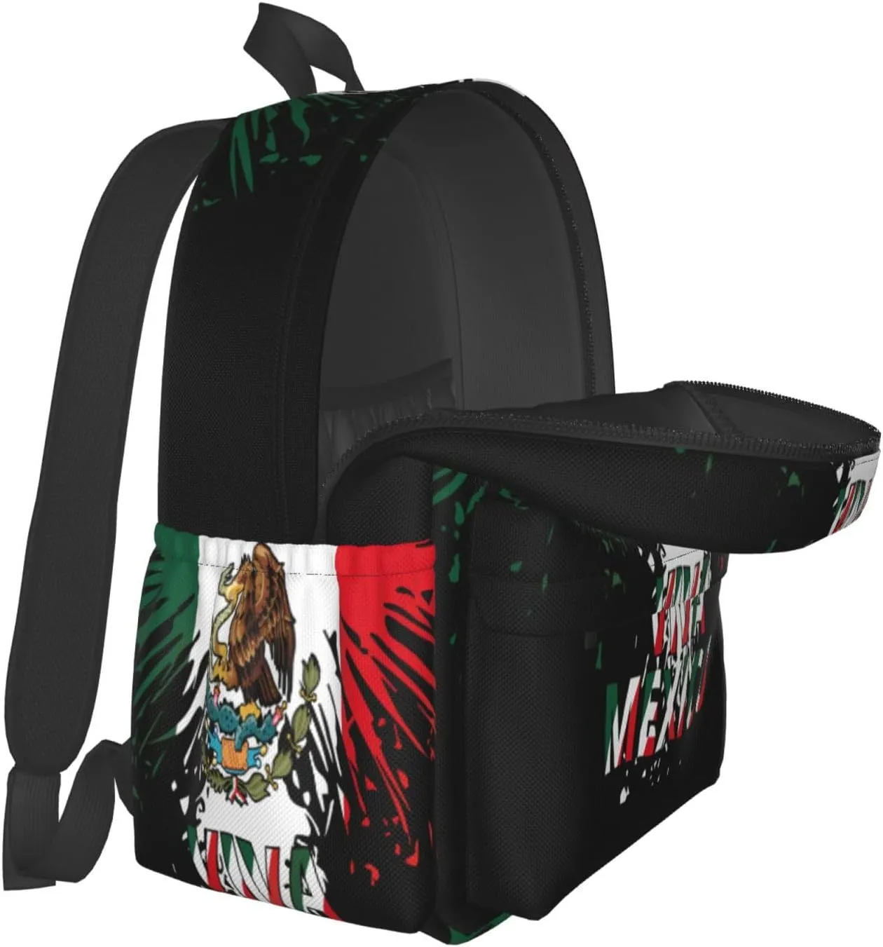 Mexico Eagle Mexican Art National Flags Laptop Backpacks Double Shoulder Laptop Pack Bag Casual Back Pack Lightweight Daypack Bags With Side Pockets For Daily Business Travel Hiking