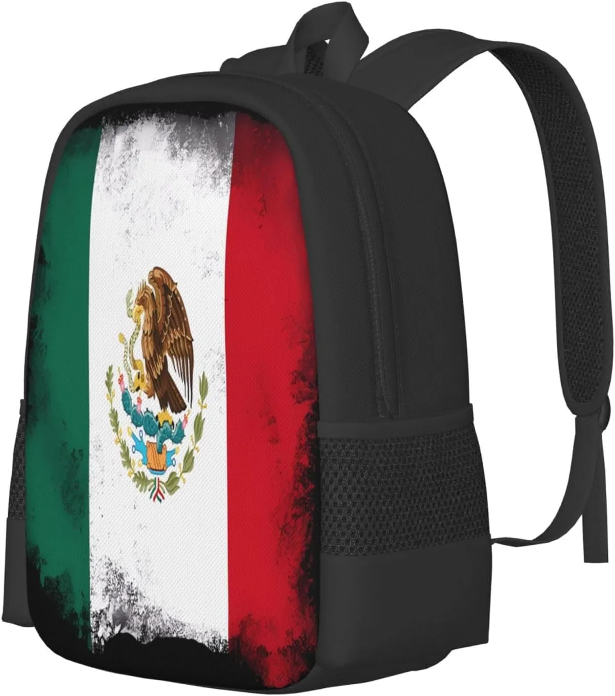 Mexico Mexican Eagle Flag Casual Backpacks Large Capacity Backpack Laptop Rucksack Sport Daypack Commuter Bags with Adjustable Strap for Traveling Camping