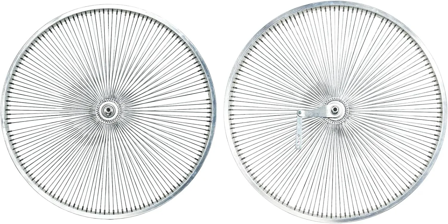 MICARGI 20" /26“ BMX/Lowrider Wheel Set,Alloy Integrated Molding CNC Finishing Surface/140 Hole Aluminum Alloy Retro Style Rim Wheel Set