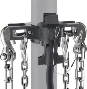 MICTUNING Heavy Duty Trailer Towing Organizer Powder Coating, Aluminum Chain Holder, 7 Way Plug Cover, a Lanyard with Aluminum Ferrule, Durable, Anti-Rust, Upgraded Design