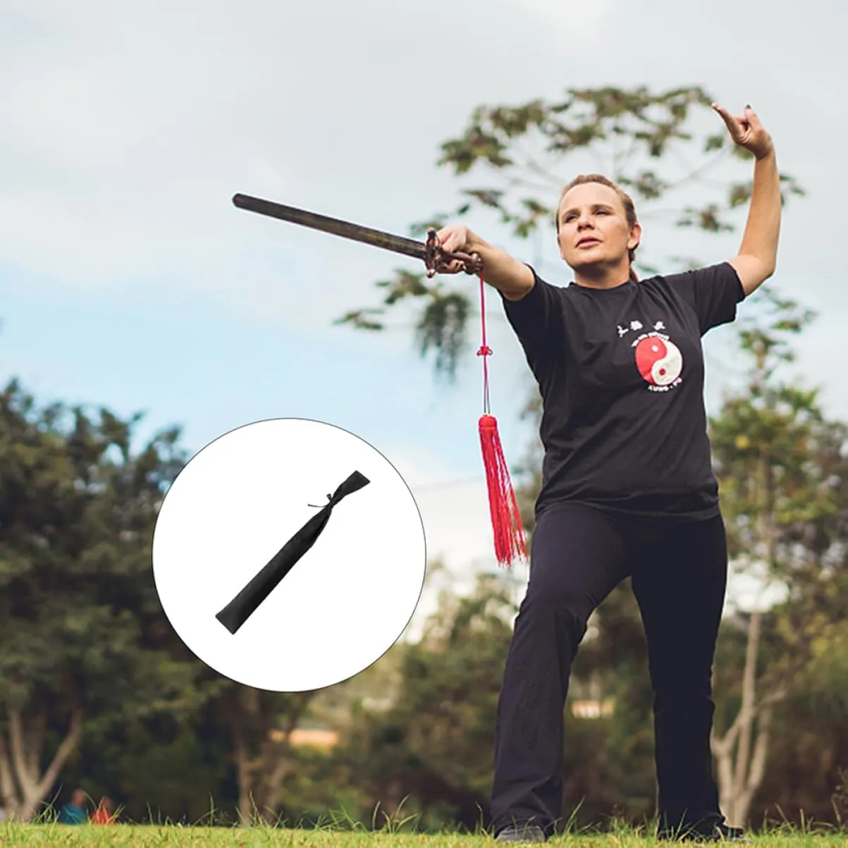 Mikikit Sword Protection Cover Men Holder Carry Bag Carrying Pouch Foldable Shoulder Camp Swords Small Sheathe