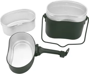 Military Mess Tin, Aluminium 180℃ Temperature Resistant Military Lunch Box Cookware Mess Kit Pots Pans Set for Outdoor Camping Hiking Picnic BBQ