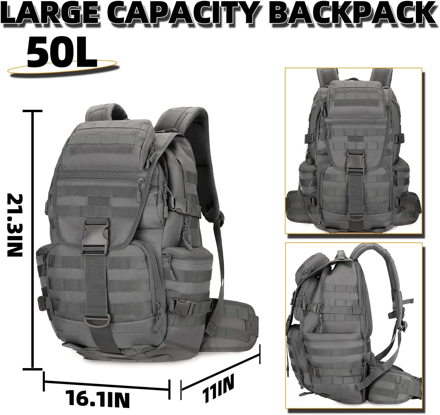 Military Tactical Backpack Waterproof Outdoor Hunting Backpack Large Capacity Hunting Day Pack