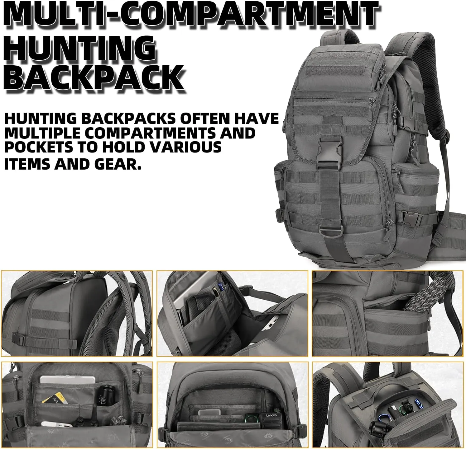 Military Tactical Backpack Waterproof Outdoor Hunting Backpack Large Capacity Hunting Day Pack