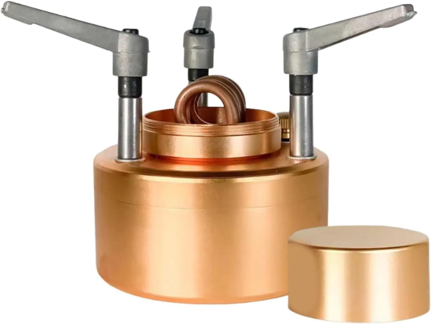 Mini Alcohol Stoves Burner Windproof Camping Burner Nonslip Tea Boiling Camp Stoves for Restaurant Trips, gold
