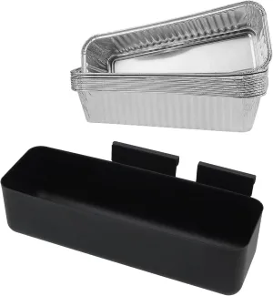 MixRBBQ Grease Cup with Aluminum Drip Pans Liner Set for Camp Chef Griddles Accessories, Professional Drip Catcher Pan Holder for Camp Chef Stove SG100 SG90 SG14 SG30 SG60, Foil Pans(10 Pack), 24 oz