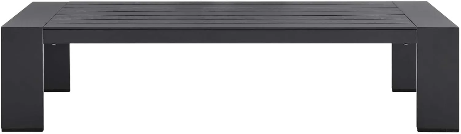 Modway Tahoe Aluminum Outdoor Patio Coffee Table in Gray