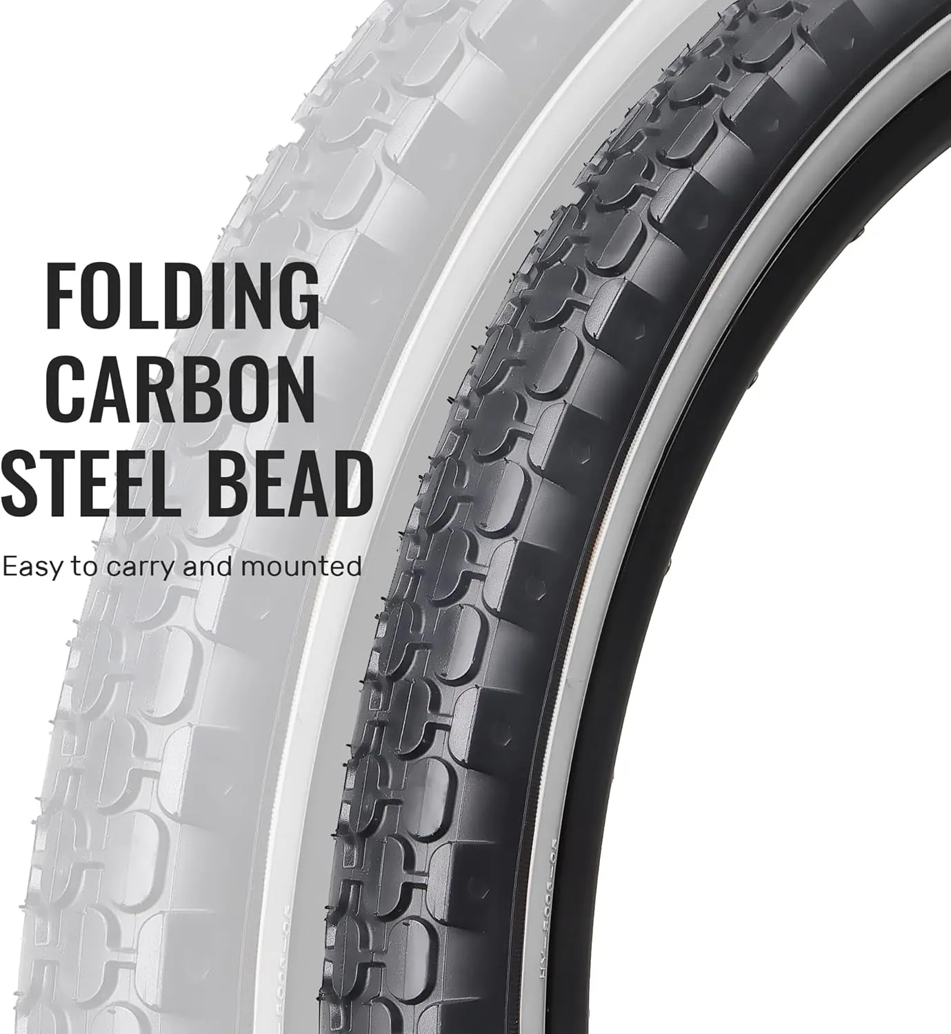 MOHEGIA Bike Tire,24/26"x 2.125" Folding Beach Cruiser Bicycle Replacement Tires