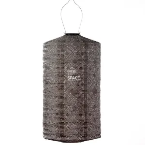 Mosaic Cylinder 28  - Taupe - Solar Lantern