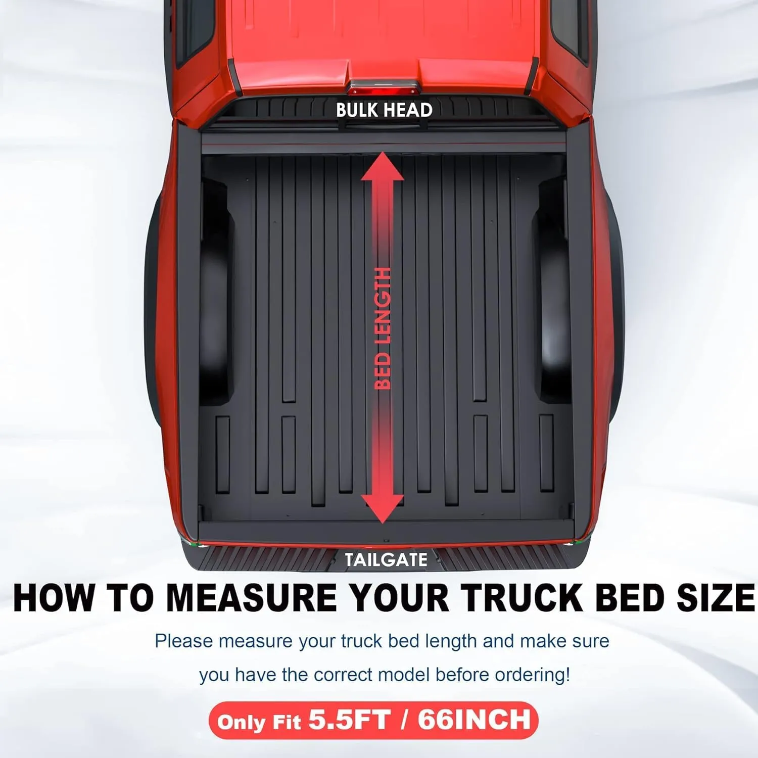 MOSTPLUS Quad Fold Soft Truck Bed Tonneau Cover On Top Compatible for 2015-2024 2025 Ford F150 F-150 Bed Fourth Fold Styleside 5.5 FT Bed Cover