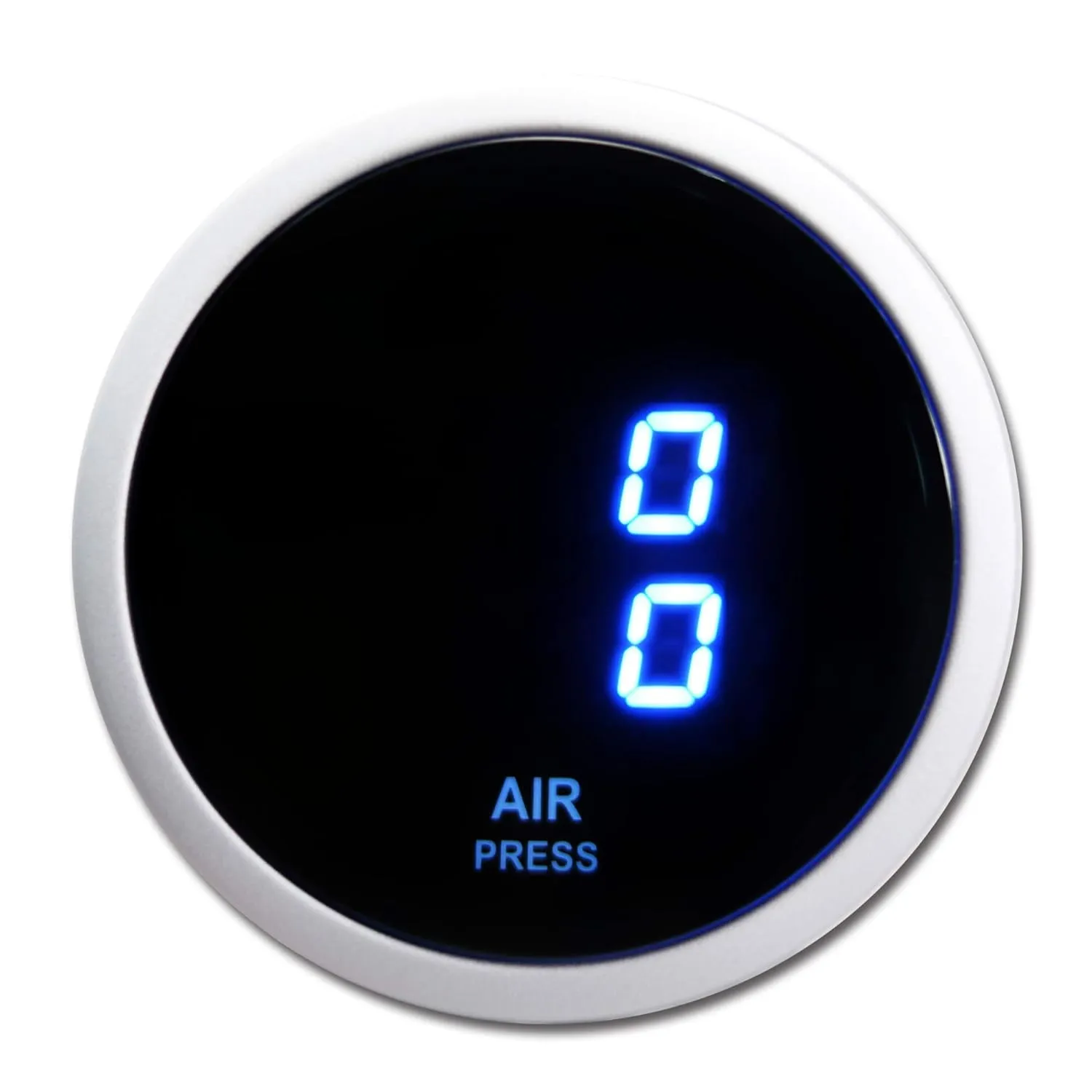 MOTOR METER RACING 52mm 2-1/16" Digital Dual Air Pressure Gauge Air Ride & Air Bag Suspension System Blue LED 220 PSI