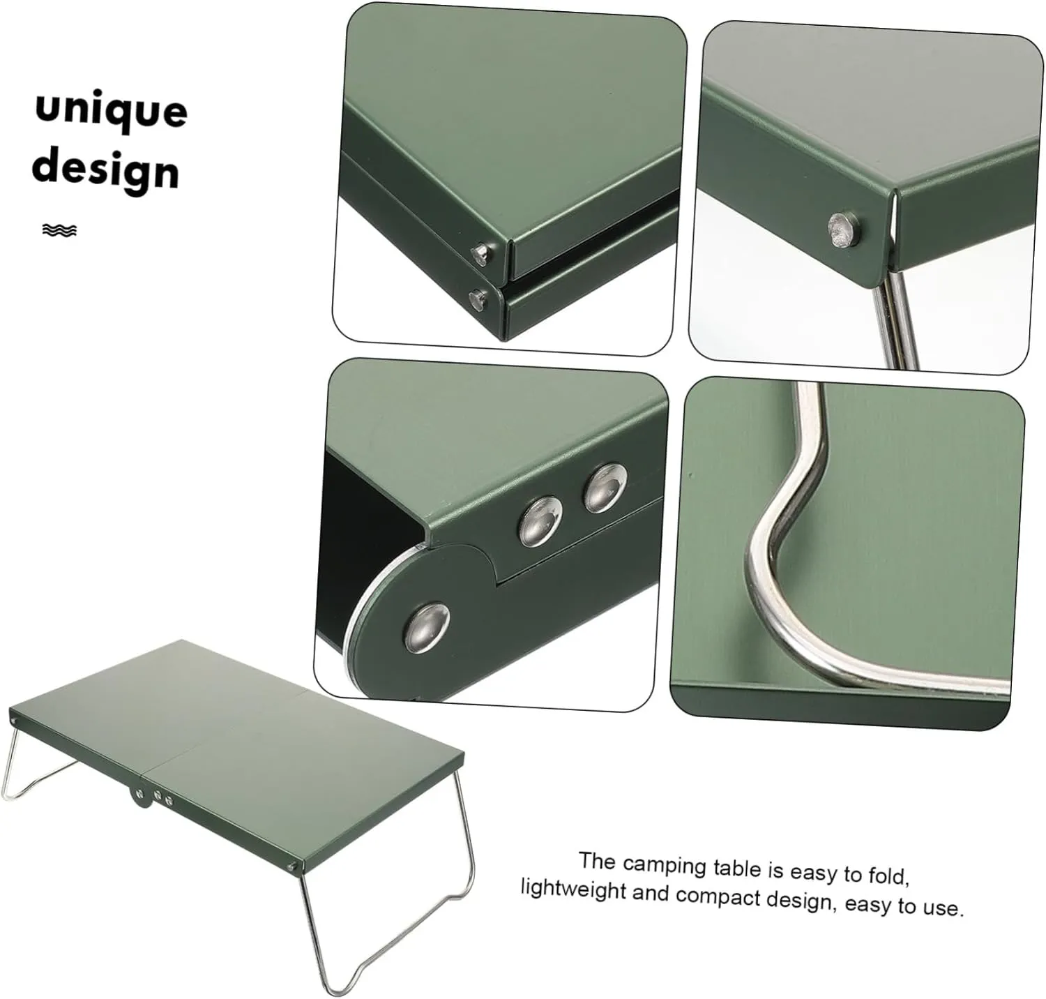 Multipurpose Camping Table Portable Stainless Steel Folding Outdoor Grill Compact for Camping