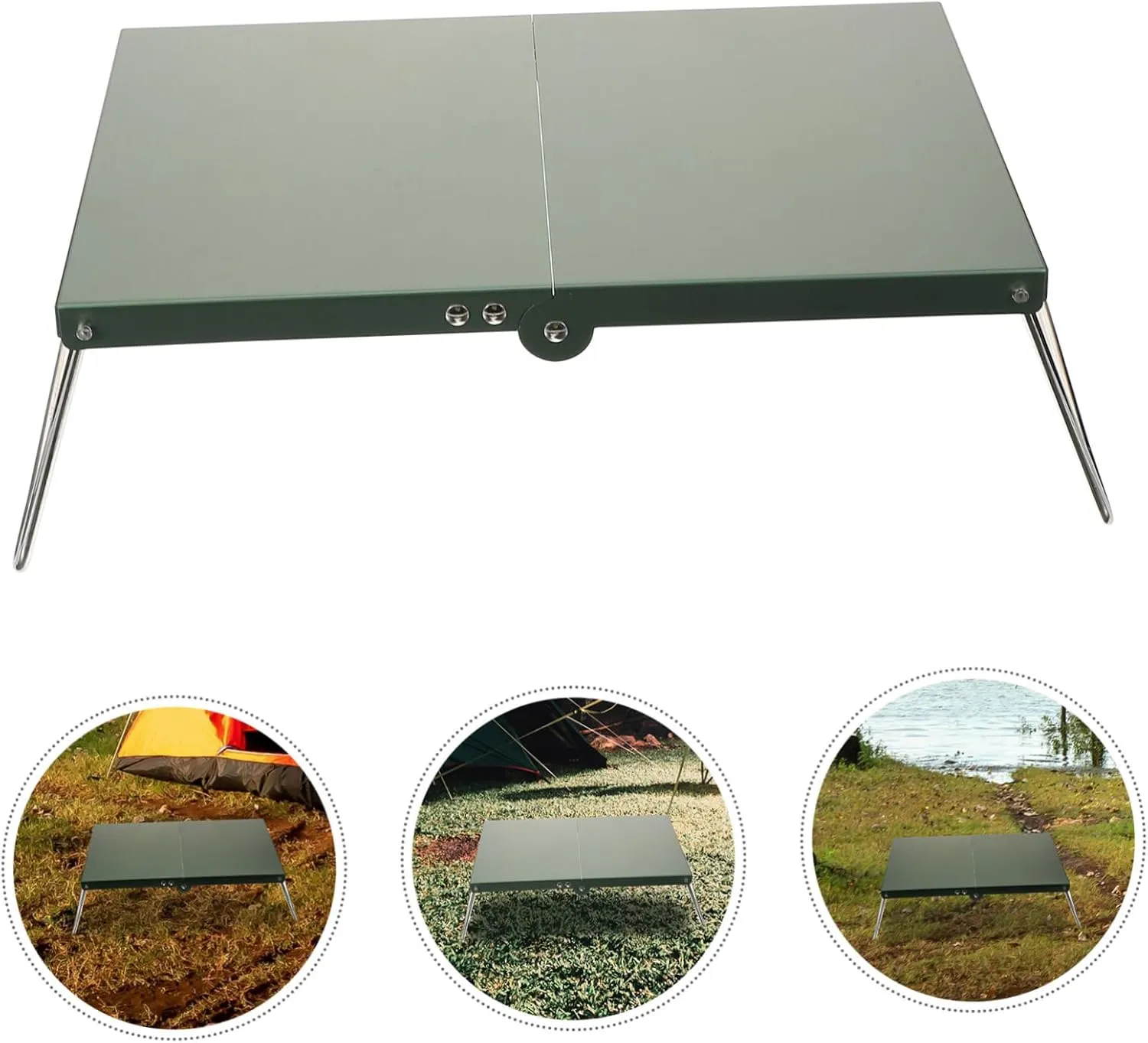 Multipurpose Camping Table Portable Stainless Steel Folding Outdoor Grill Compact for Camping