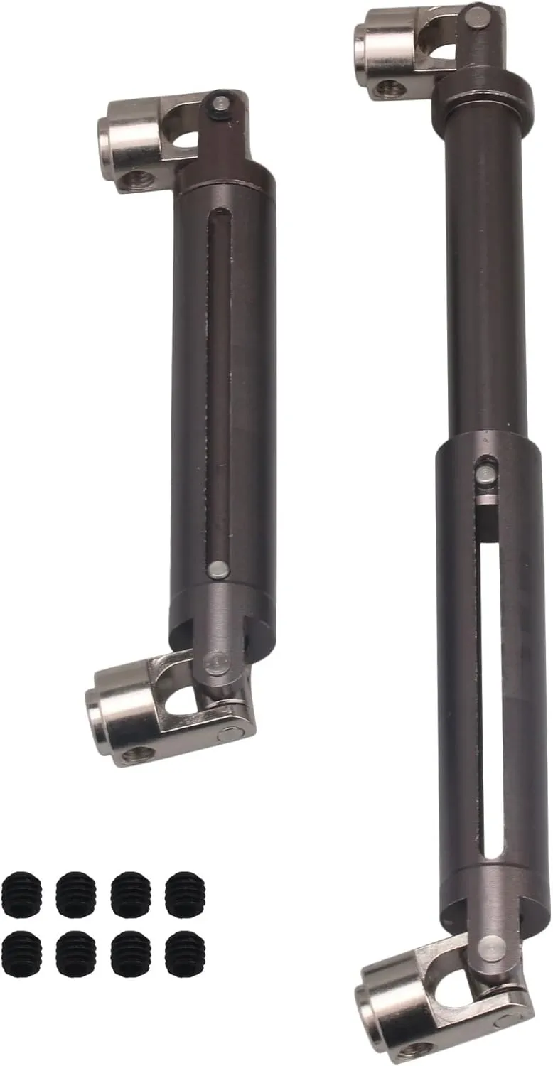 Mxfans 2PCS Titanium Al. Upgrade DriveShaft Replacement for AXIAL SCX10 Electric 4WD RC1:10 Off-Road Model Car