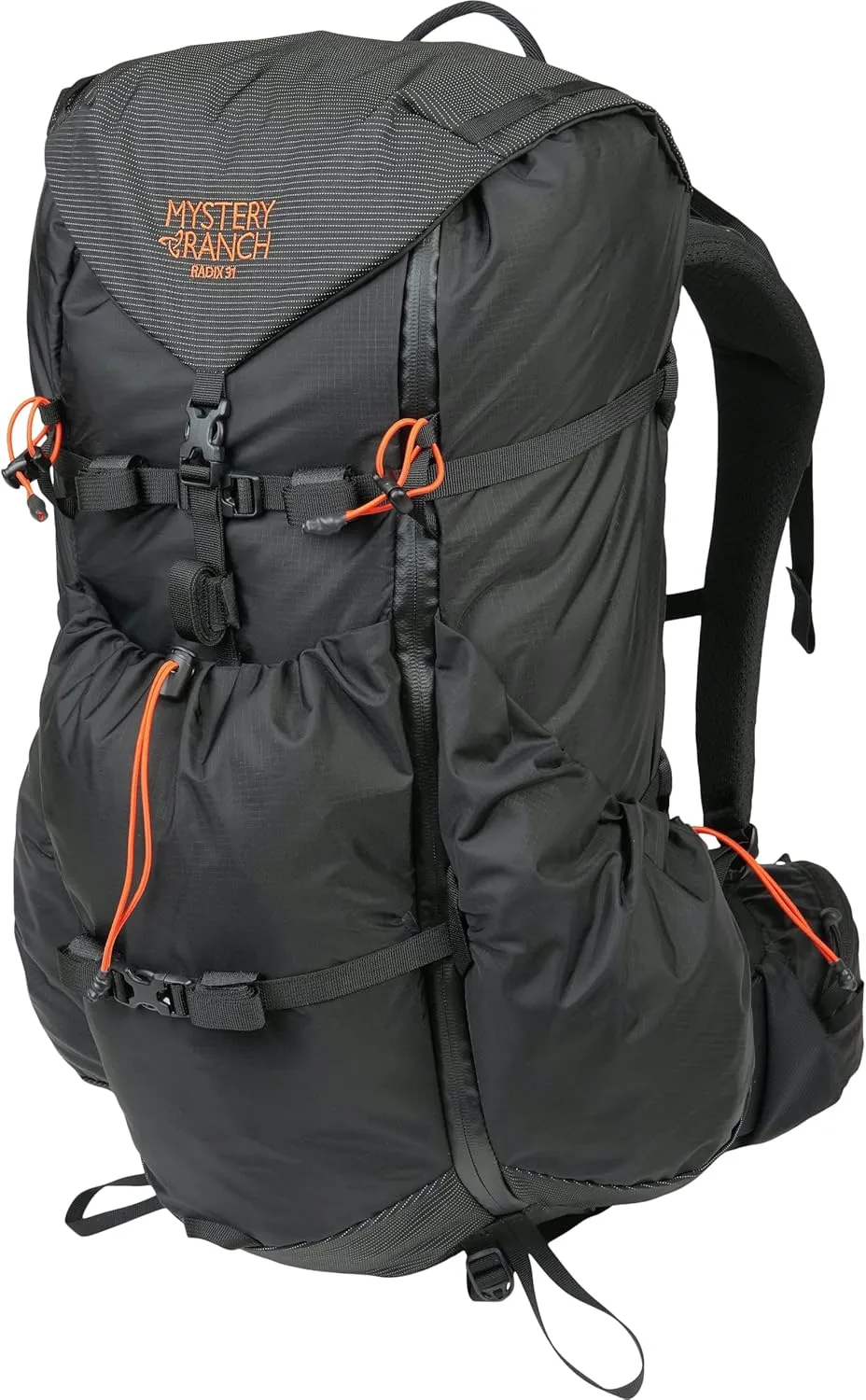 Mystery Ranch Radix 31 Backpack – Lightweight, Removable Aluminum Frame & Durable Fabric – Harness Designed for Women – 31 L, Black/Sunset