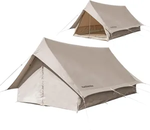 Naturehike Ranch Fire Teepee Tent with Stove Jack, 4-6 Person Waterproof Windproof 4 Season Tent for Cold Weather Camping