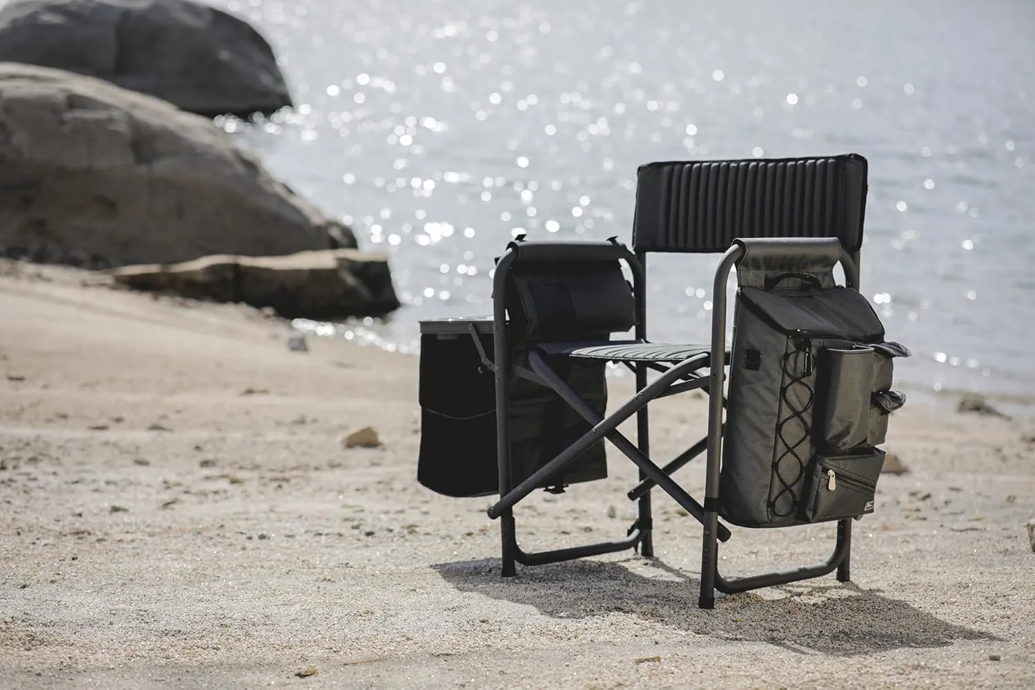 NCAA Baylor Bears Fusion Camping Chair with Side Table and Soft Cooler - Beach Chair for Adults - Lawn Chair