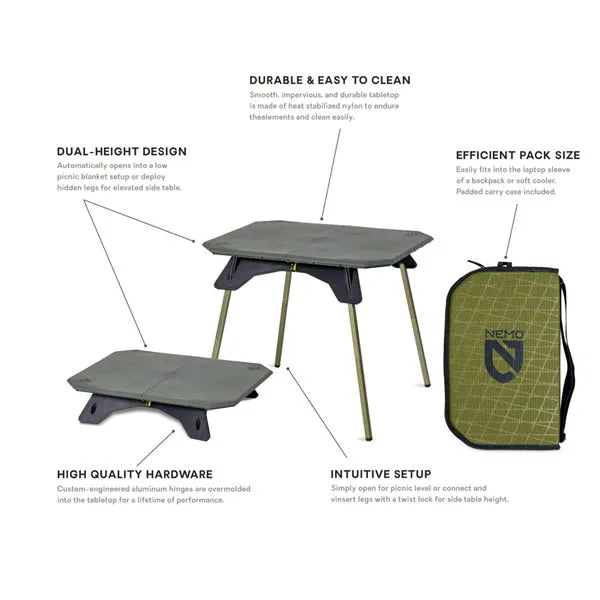 Nemo Moonlander Dual Height Camp Table