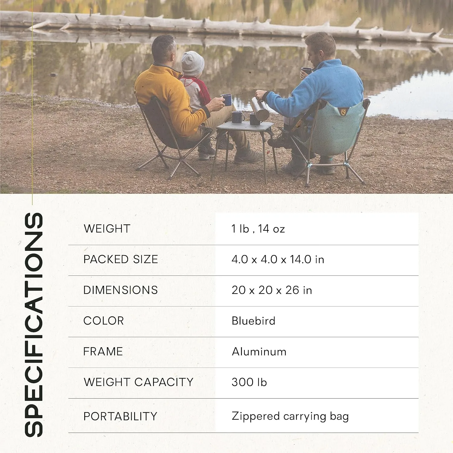 NEMO Moonlite Reclining Camp Chair - Bluebird