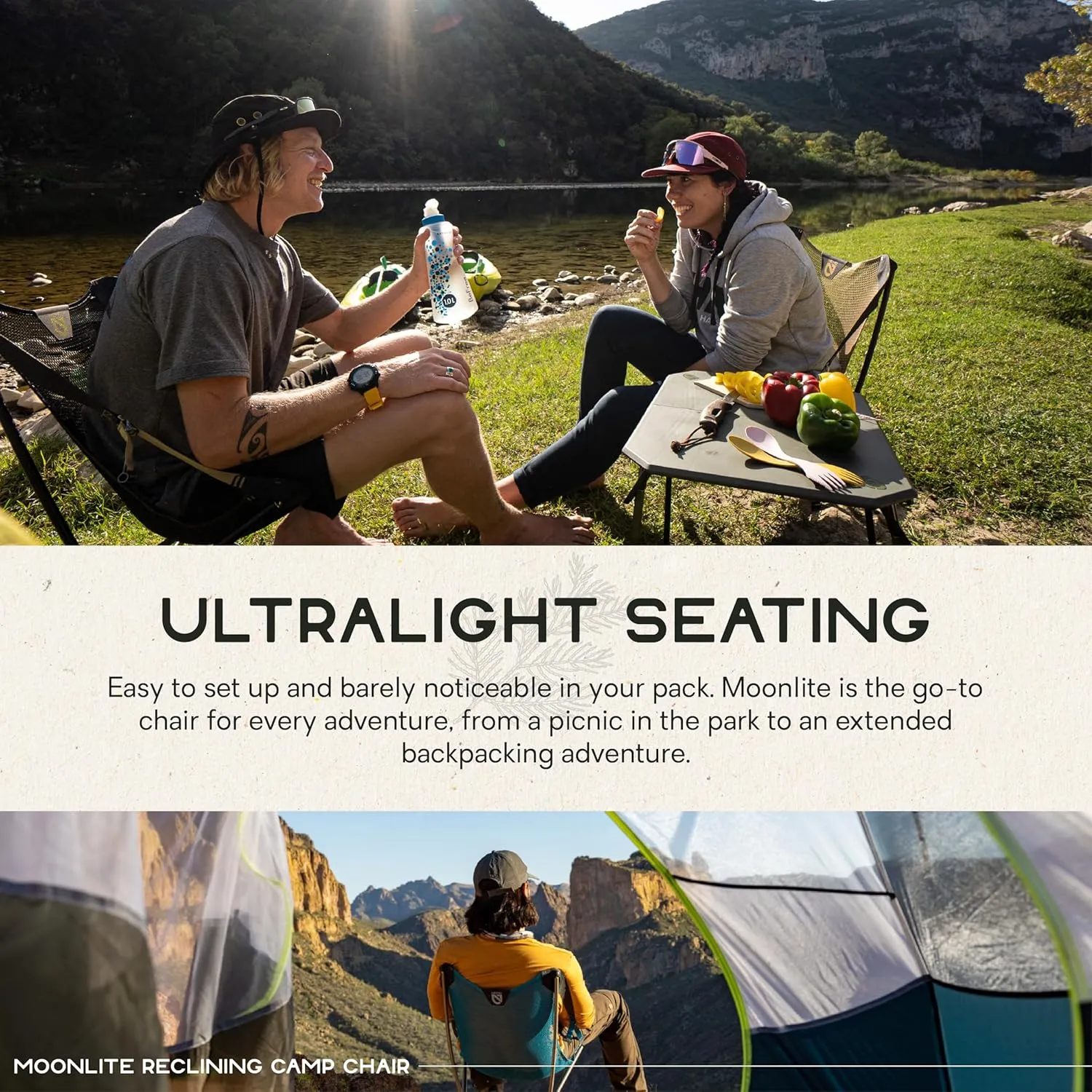 NEMO Moonlite Reclining Camp Chair - Bluebird