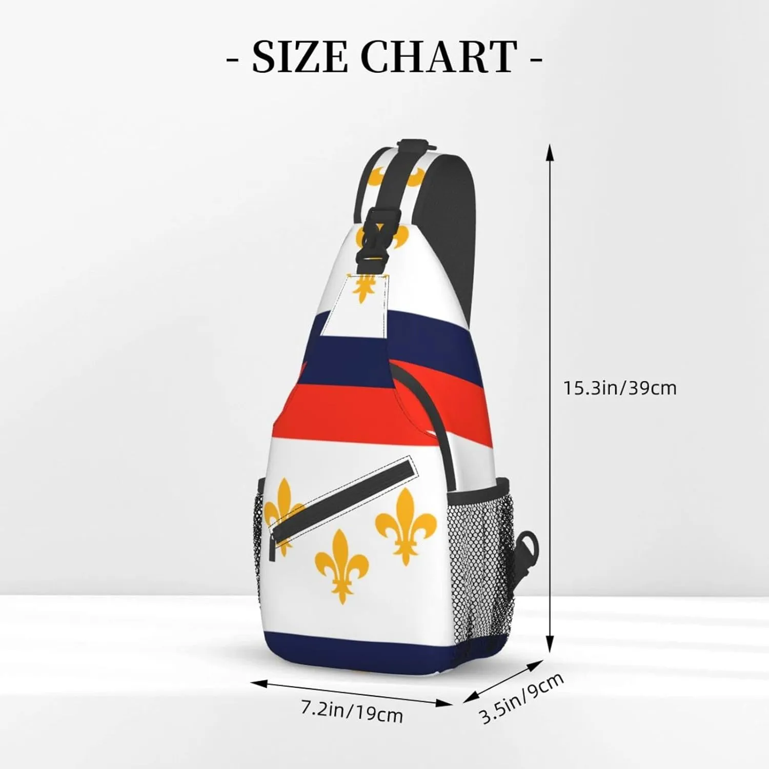 New Orleans Flag Outdoor Cross-body Shoulder Bag, Unisex Backpack For Women Men Young Hiking Travel