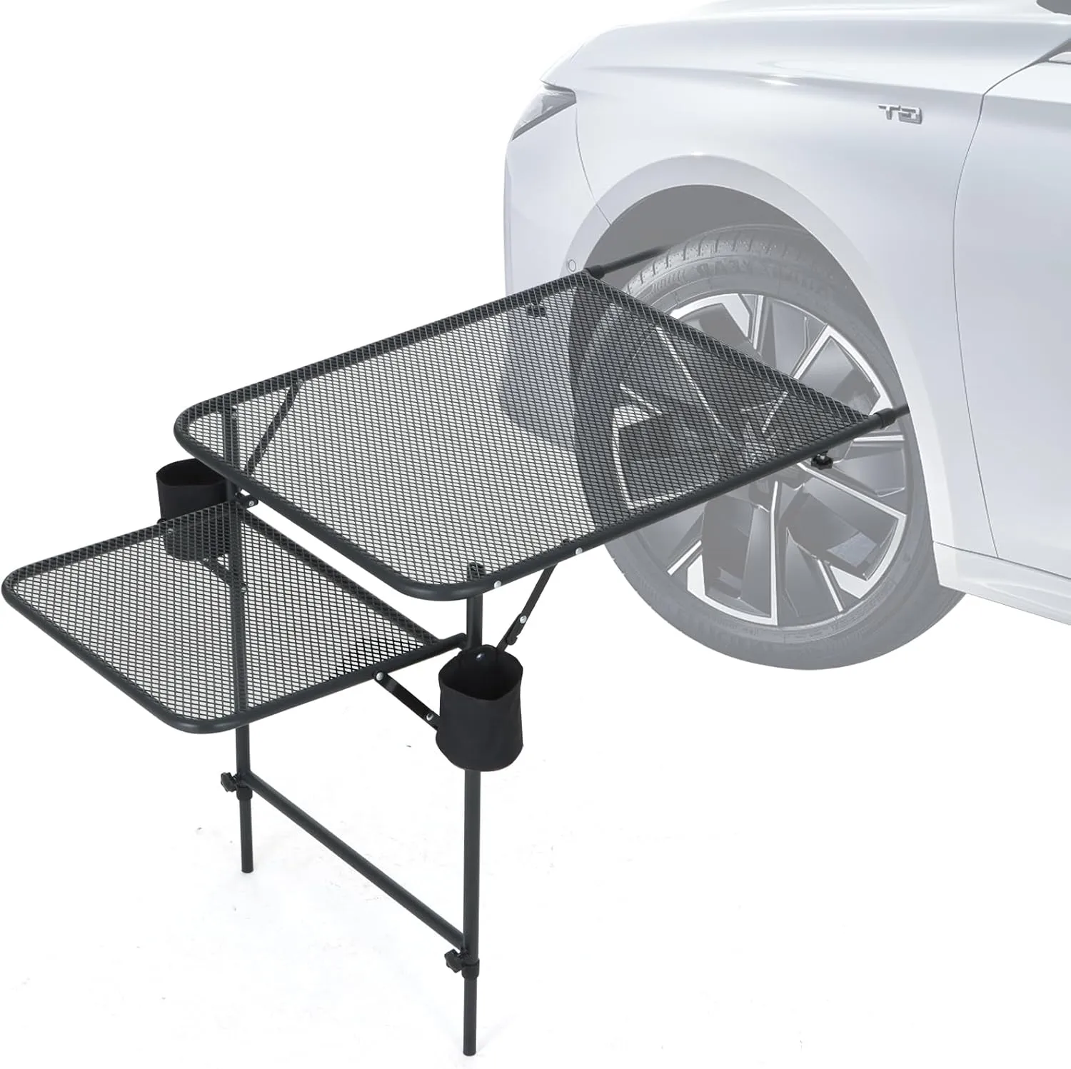 Nice C Camping Table Height Adjustable for Tire Use, Standard, Black
