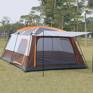 NIEH 4-6 Person Tent, Portable Family Tent, Outdoor Camping Tent,2 Bedroom Suitable for Hiking Outdoor Festivals Survival Travel, Waterproof Windproof