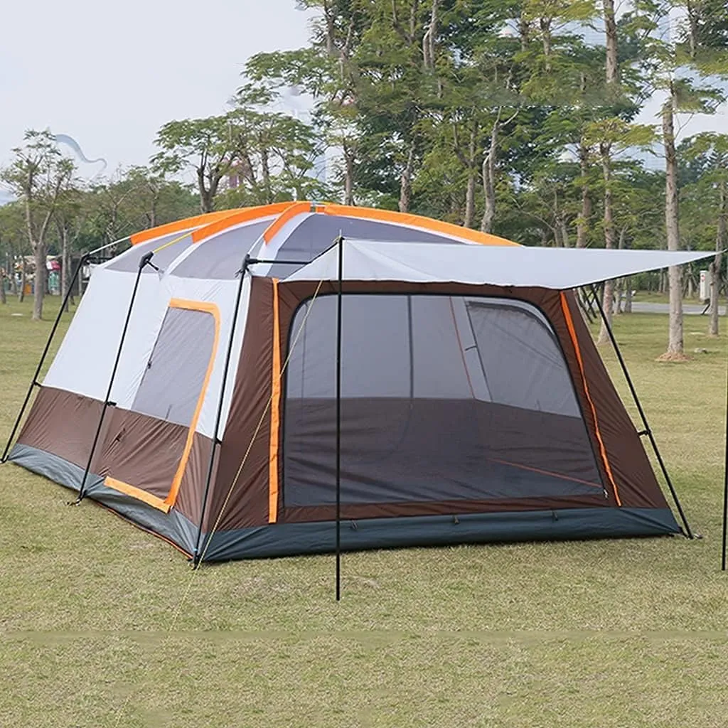 NIEH 4-6 Person Tent, Portable Family Tent, Outdoor Camping Tent,2 Bedroom Suitable for Hiking Outdoor Festivals Survival Travel, Waterproof Windproof
