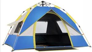 NIEH Tents Dome Frame Pop-Up Outdoor Camping Thick Rainstorm 3-4 People Automatic Pop-up Sunscreen Quick-Open Outdoor Camping Light Portable