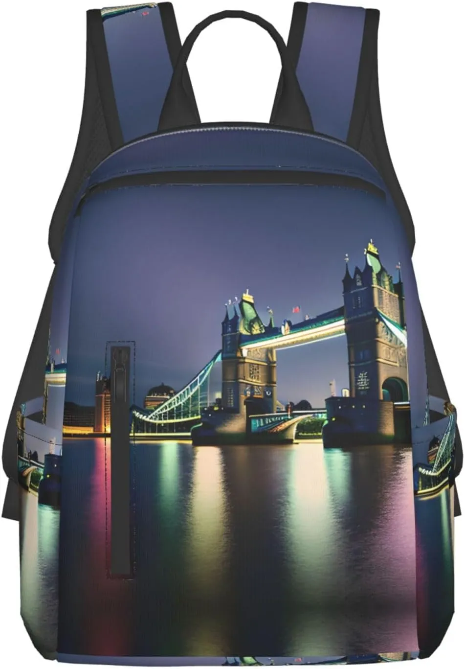 Night London Tower Bridge print Fashion Backpacks Hiking Camping Day bags Men Women Traveling Outdoor backpacks