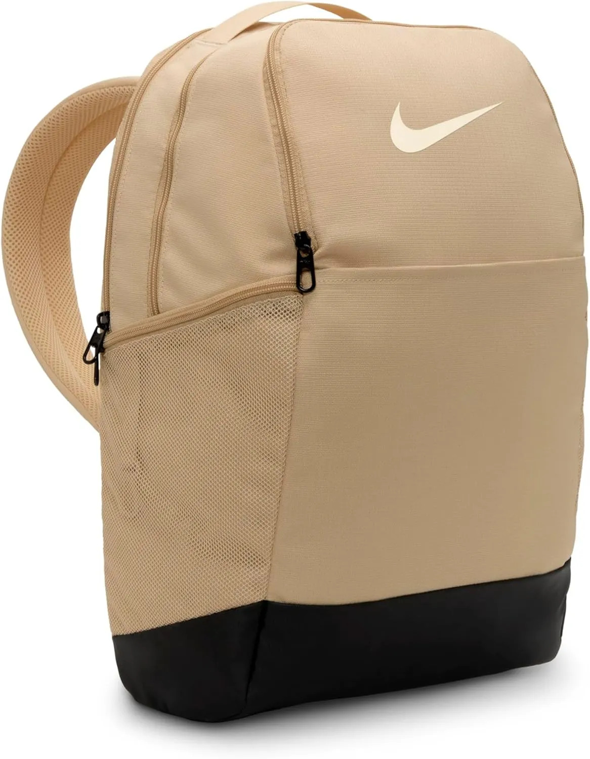 Nike Brasilia Adult Unisex Training Backpack (Medium, 24L) (Sesame/Black/Pale Ivory)