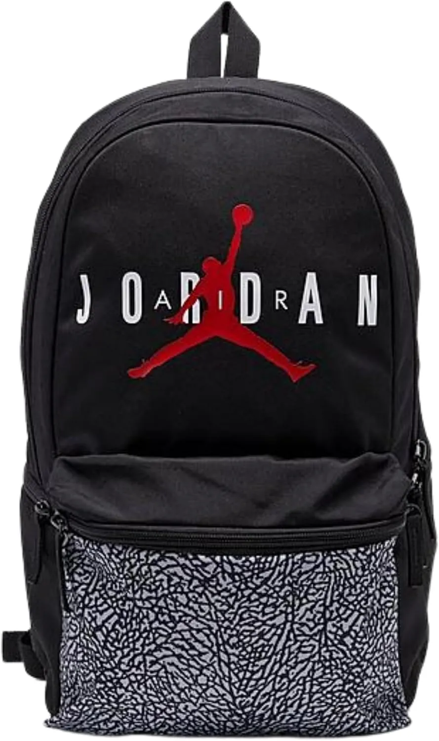 Nike Jordan HBR Air Back Pack, Black/Elephant Print, L