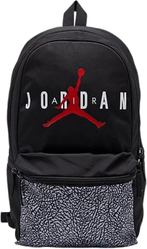 Nike Jordan HBR Air Back Pack, Black/Elephant Print, L