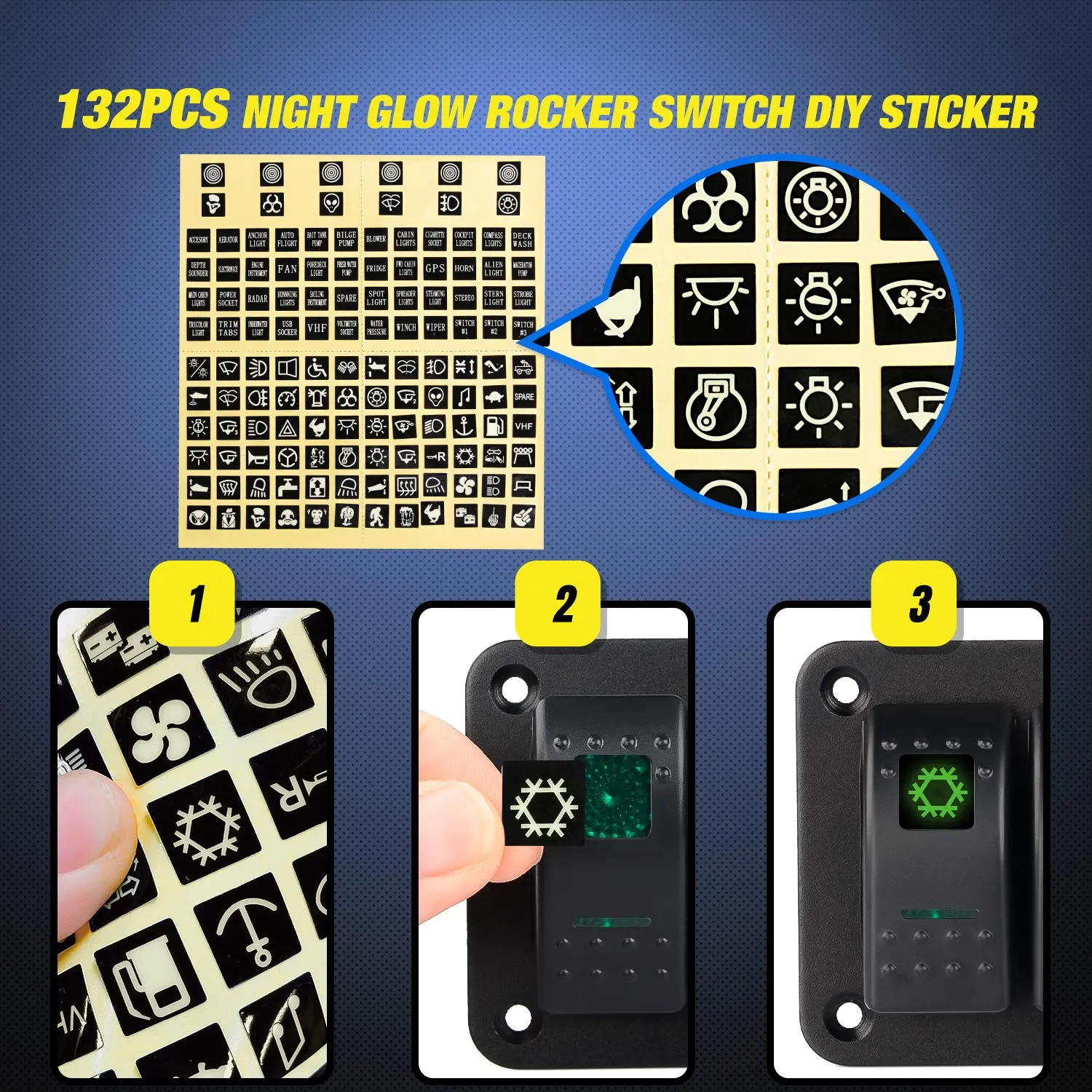 Nilight 5 Gang Rocker Switch Panel 5Pin On Off Toggle Aluminum Holder 12V 24V Dash Pre-Wired Green Backlit Switches for Automotive Cars Marine Boats RVs Truck