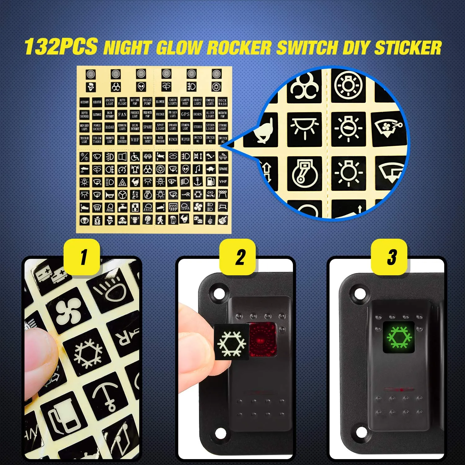 Nilight 5 Gang Rocker Switch Panel 5Pin On Off Toggle Aluminum Holder 12V 24V Dash Pre-Wired Red Backlit Switches for Automotive Cars Marine Boats RVs Truck